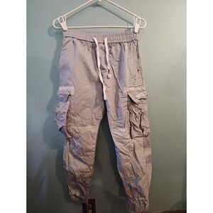 Techwear Joggers Colorblock/Patchwork White/Light Blue NevStudio